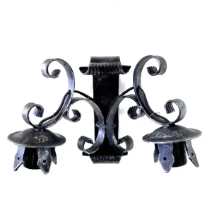 8010 Applique in ferro battuto a 2 luci