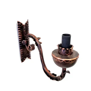 8026A1 Applique in ferro battuto a 1 luce